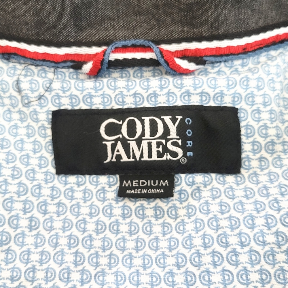 Cody James Core Black Short Sleeve Button Down Shirt Men's Western Casual Size M - Picture 6 of 7